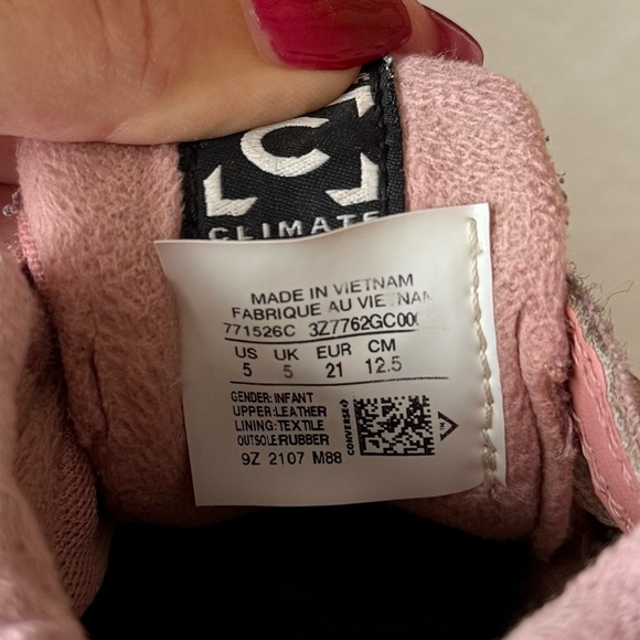 Size 5c Pink Converse Counter Climate high-top toddler kids sneakers - Picture 5 of 6